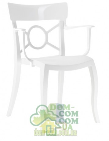 Стул с подлокотниками Papatya Opera-K белый