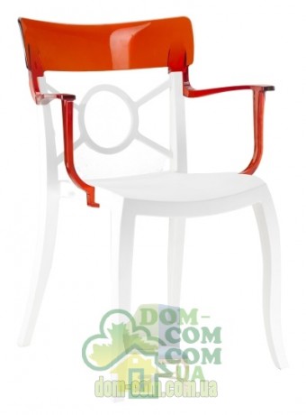 Стул с подлокотниками Papatya Opera-K белый