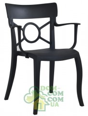Стул с подлокотниками Papatya Opera-K черный