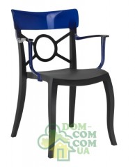 Стул с подлокотниками Papatya Opera-K черный