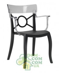 Стул с подлокотниками Papatya Opera-K черный
