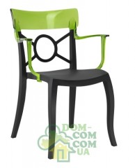 Стул с подлокотниками Papatya Opera-K черный