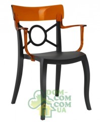 Стул с подлокотниками Papatya Opera-K черный