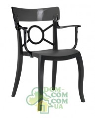 Стул с подлокотниками Papatya Opera-K черный