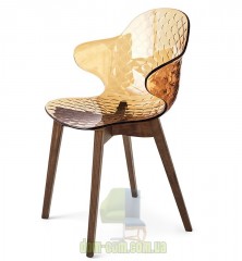 Стул из поликарбоната на деревянных ножках Calligaris SaintTropez CS/1855