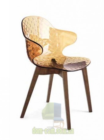 Стул из поликарбоната на деревянных ножках Calligaris SaintTropez CS/1855