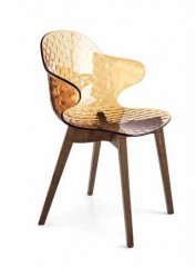 Стул из поликарбоната на деревянных ножках Calligaris SaintTropez CS/1855