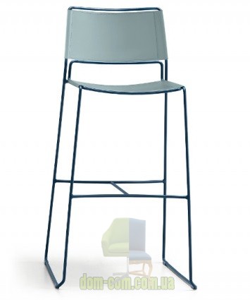 Барный стул из стали в мягкой обивке Midj Slim