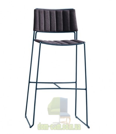 Барный стул из стали в мягкой обивке Midj Slim