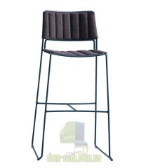 Барный стул из стали в мягкой обивке Midj Slim