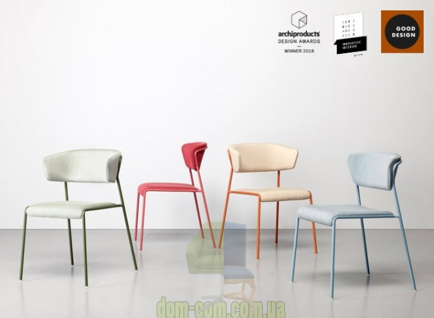 Штабелируемый водостойкий стул с тканью SCAB Design Lisa 2853-2