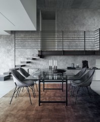 Обеденный стол в индустриальном стиле Calligaris Berlin