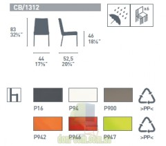 Стул полипропиленовый Connubia Helios CB/1312