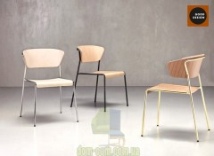 Стул с подлокотниками на металлическом каркасе SCAB Design Lisa Wood 2850
