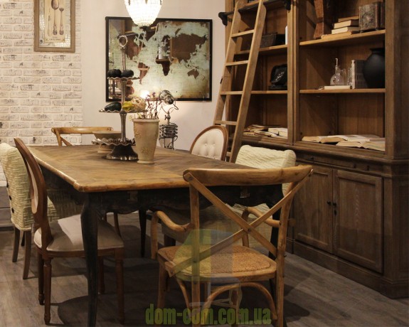 Классический раскладной стол в витанжной отделке Dialma brown DB002924