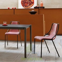 Стильный металлический стул с мягким сидением  Midj Ola