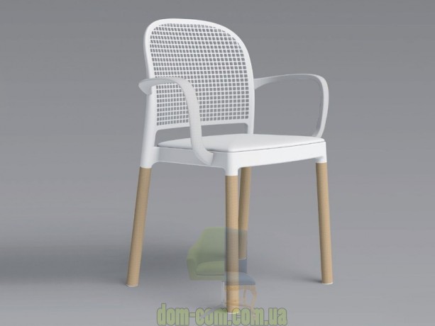 Стул с мягкими линиями на деревяных ножках Gaber PANAMA