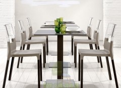 Пластиковый стул на деревянных ножках SCAB Design Natural Diva 