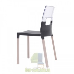 Пластиковый стул на деревянных ножках SCAB Design Natural Diva 