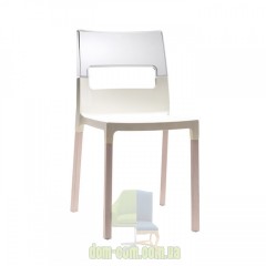 Пластиковый стул на деревянных ножках SCAB Design Natural Diva 