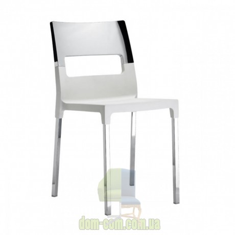 Пластиковый стул на хромированных ножках SCAB Design Diva Star