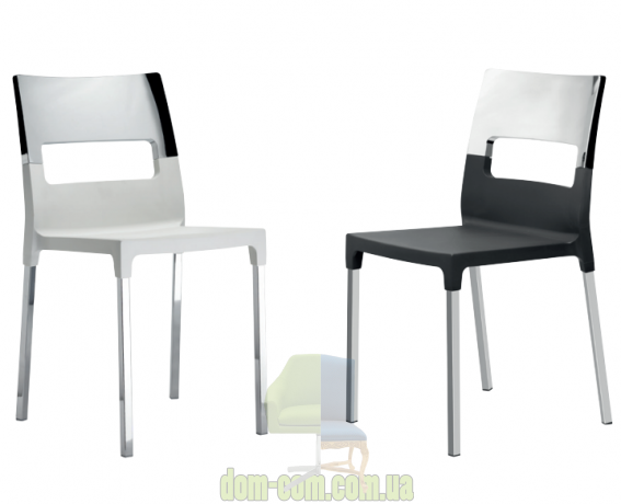 Пластиковый стул на хромированных ножках SCAB Design Diva Star