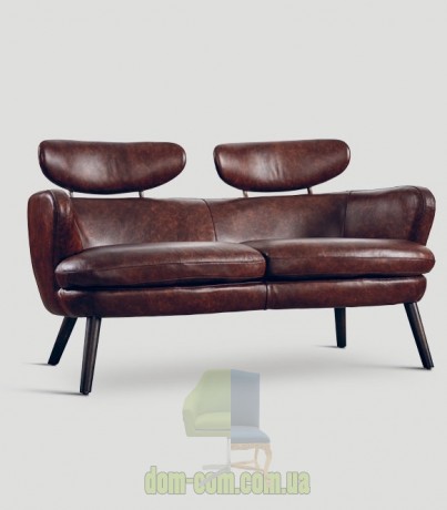 Винтажный диван с подголовниками Dialma brown DB004918