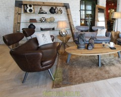 Винтажный диван с подголовниками Dialma brown DB004918