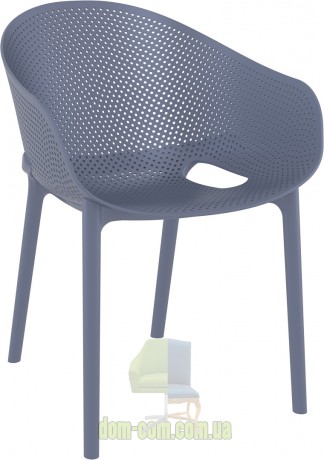 Штабелируемое кресло Sky Pro 151 Siesta серо-голубой