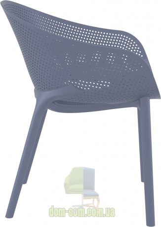 Штабелируемое кресло Sky Pro 151 Siesta серо-голубой
