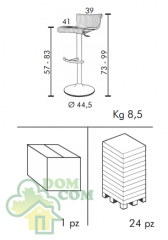 Стул барный Nardi Conte