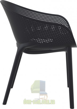 Штабелируемое кресло Sky Pro 151 Siesta черный