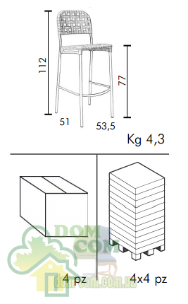 Стул барный Nardi Globo