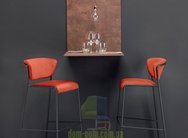 Барный стул на тонком металлическом каркасе SCAB Lisa 2855