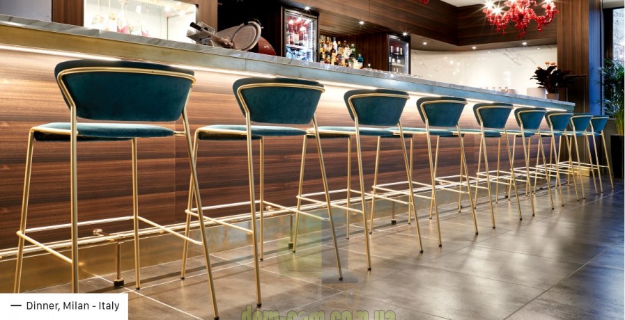 Барный стул на тонком металлическом каркасе SCAB Lisa 2855