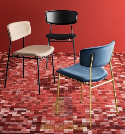 Стул на тонком металлическом каркасе Calligaris Fifties CS/1854