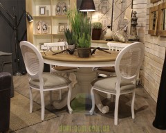 Стол круглый деревянный прованс Dialma Brown DB004855 DB004856