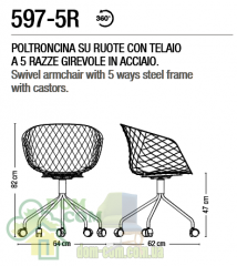 Стул офисный Metalmobil Uni-Ka 597-5R 