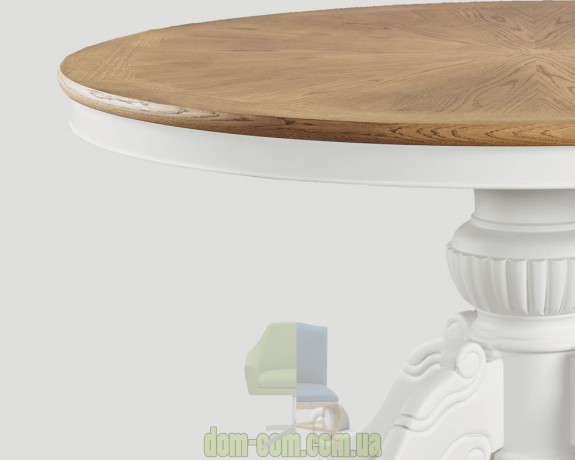 Большой круглый деревянный стол прованс Dialma Brown DB004857 DB004858