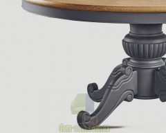Большой круглый деревянный стол прованс Dialma Brown DB004857 DB004858