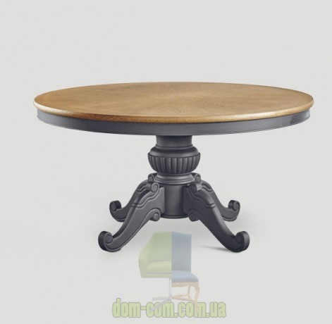 Большой круглый деревянный стол прованс Dialma Brown DB004857 DB004858