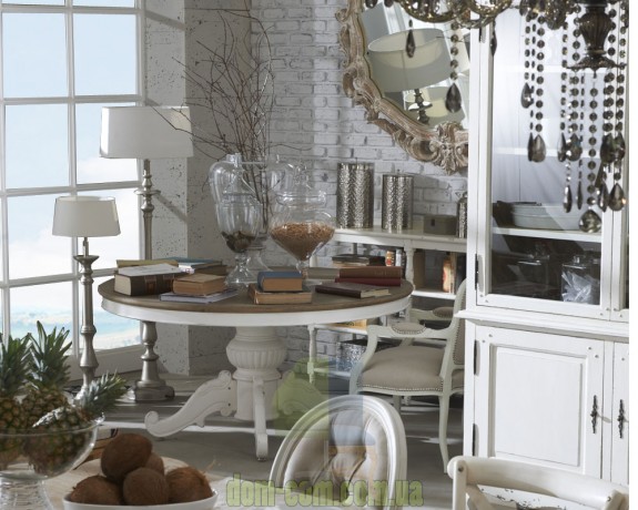 Стол раскладной круглый деревянный прованс Dialma Brown DB004849 DB004850