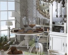 Стол раскладной круглый деревянный прованс Dialma Brown DB004849 DB004850 