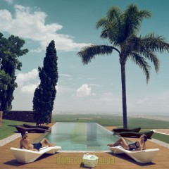 Футуристичный шезлонг с led подсветкой Vondom Faz