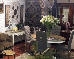 Мягкий стул с высокой спинкой и утяжками Dialma Brown DB003704