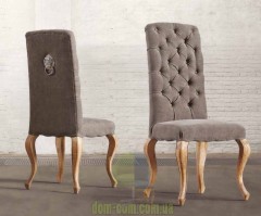 Мягкий стул с высокой спинкой и утяжками Dialma Brown DB003704