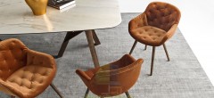 Современное кресло с утяжками Calligaris Igloo CS/1841