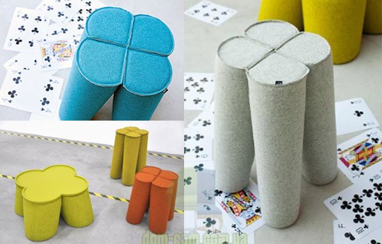 Мягкий табурет-стол Noti Trefle