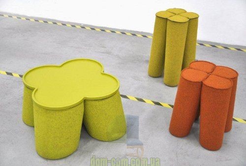 Мягкий табурет-стол Noti Trefle