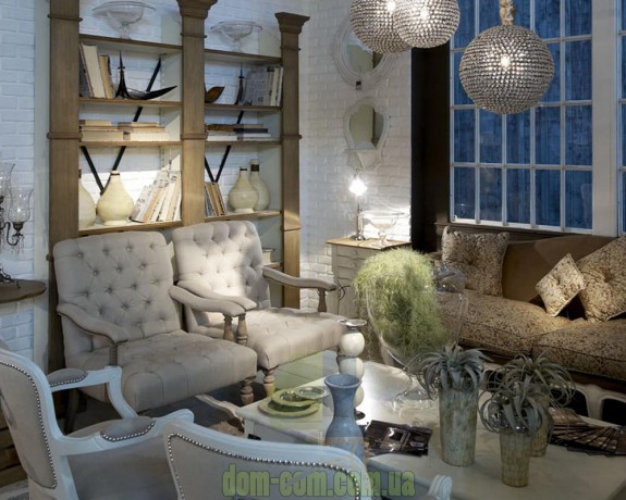 Кресло с утяжками в цвете экрю Dialma Brown DB001843